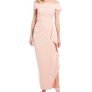 Vince Camuto Off the Shoulder Crepe Gown